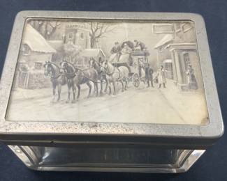 Antique Glass Trinket Box
