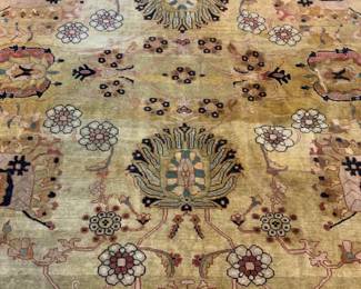 Vintage Handmade Oversized Persian Wool Rug
