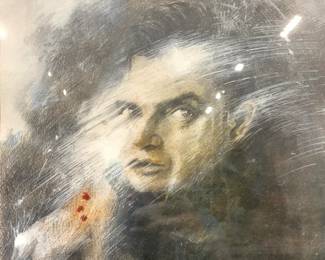 SGD Mixed Media Portrait Of Francis Bacon, 1969
