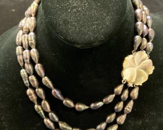 Tahitian Pearl & Mother Pearl Necklace
