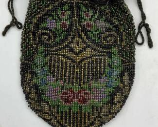 Vintage Floral Beaded Handbag
