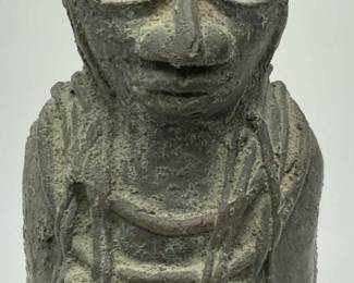 Antique Cast Bronze African Figural Sculpture
