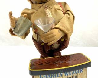 Mid Century Mechanical Toy Charley Weaver Bartender
