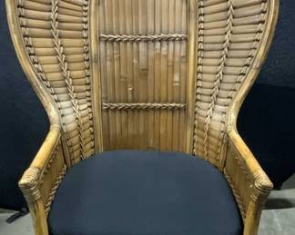 Vintage Mid Century Bamboo Peacock Chair
