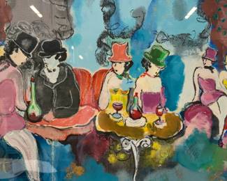 Zule Moskowitz Sgd Party Silk Screen Framed
