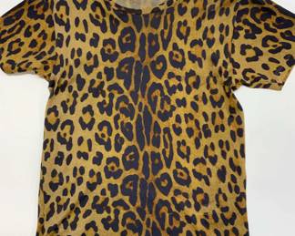 YVES ST LAURENT Animal Print Cotton Shirt , Italy
