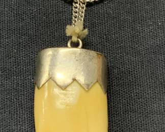 Antique Animal Claw Pendant Necklace
