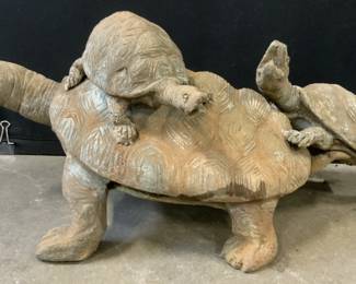 Vintage Cement Turtle Garden Statuary
