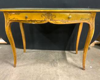 Vintage French Provincial Louis XV Wooden Desk
