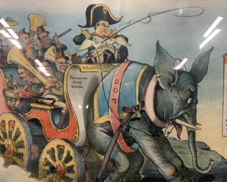 Puck 1896 WHOA Political Cartoon
