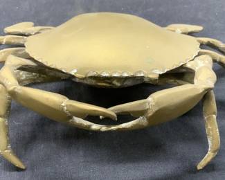 Vintage Brass Crab Ash Tray
