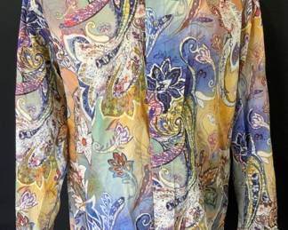 Robert Graham Batik Paisley & Floral Cotton Shirt
