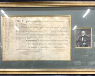 Morgan Lewis 1805 Signed Political Ephemera
