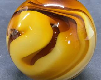 Tozai Handmade Art Glass Swirl Paperweight
