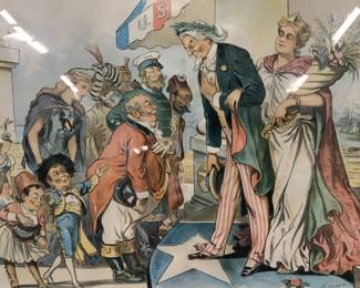 1896 Puck Magazine Political Cartoon Lithograph
