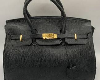 HERMES Black Leather Birkin Bag France
