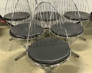ARNE DAHLEN DALUM 6 Swedish Modern Swivel Chairs
