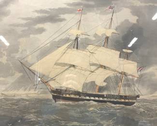E.Duncan The White Maritime Plate Engraving, 1830
