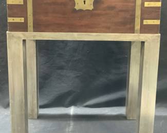 Antique Mahogany Writing Box On Stand
