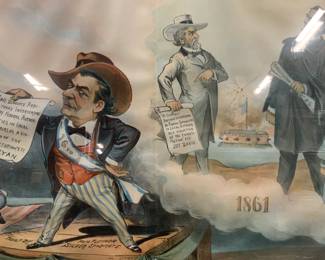 1896 Puck Magazine History Repeats Itself Litho
