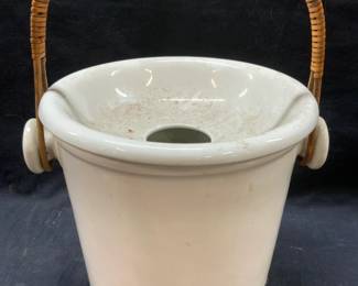 Antique White Ceramic Slop Bucket
