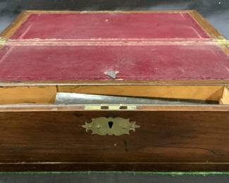 Antiq. Mahogany Wooden Writing Desk Box
