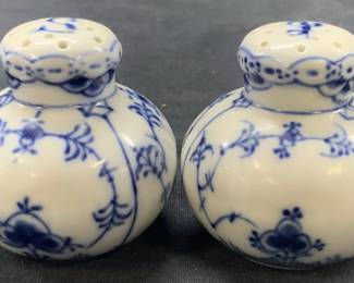 2 Royal Copenhagen Porcelain Salt Shakers, Denmark
