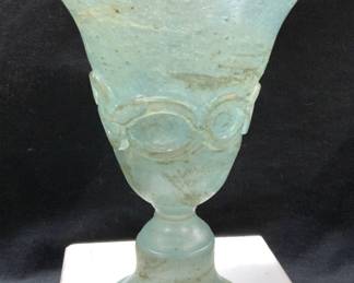 SEGUSO VETRI Mid Cent Footed Iridescent Glass Vase
