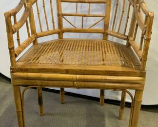 Vintage Asian Bamboo Chair
