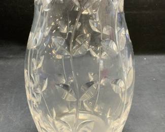 Tiffany & Co Botanical Cut Crystal Vase
