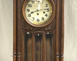 A LA RENAISSANCE Antique Wooden Wall Clock PARIS

