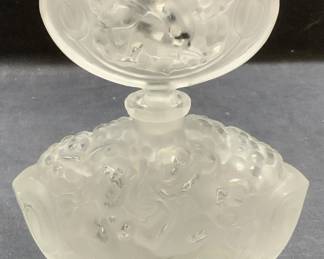 Vintage Art Glass Nude Figural Perfume Bottle
