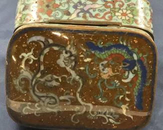 Asian Dragon / Phoenix Enamel Cloisonne Box
