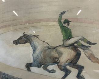 Toulouse Lautrec Circus Rider Offset Litho
