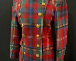 Ralph Lauren Purple Label Wool Plaid Jacket USA
