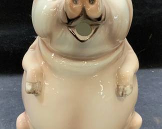 Vintage Ceramic Majolica Pig Pitcher, Italy
