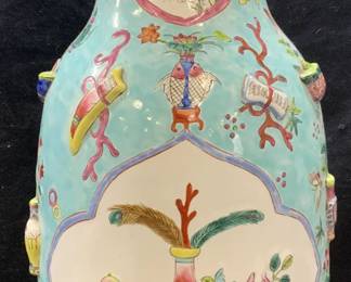 XL Antique Stamped Chinese Porcelain Vase 2+Ft
