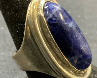 David Andersen Sterling Silver Lapis Ring, Norway
