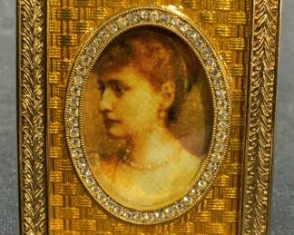 FABERGE Guilloche Yellow Enamel Picture Frame
