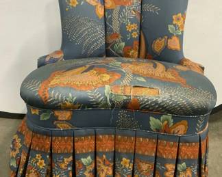 Vintage Upholstered Skirted Chair
