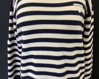 PRADA Cashmere Navy & White Sweater, Italy
