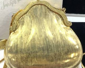 JUDITH LEIBER Brushed Gold Evening Bag, 2 Italy
