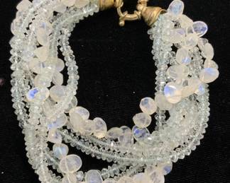 Handmade Gemstone Bracelet w Sterling Silver Clasp
