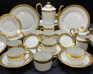 Raynaud Limoges Porcelain Tea Set 28, France
