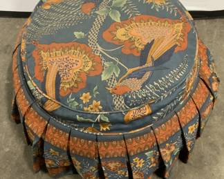 DMC Vintage Skirted Pouf Ottoman

