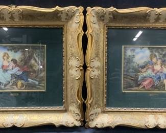 2 Sgd Oil Paintings On Board, F.Boucher, Italy
