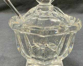 Baccarat Stamped Crystal Sugar Bowl, France
