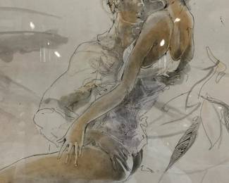 Jurgen Gorg Signed Figural Etching
