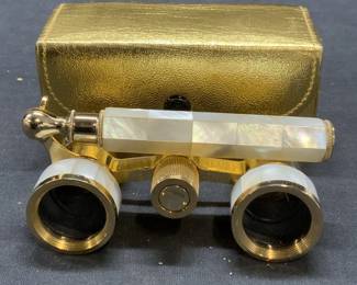 Vintage Falcon Deluxe Mother of Pearl Opera Glasses
