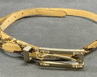 Avignon Snakeskin Leather Belt
